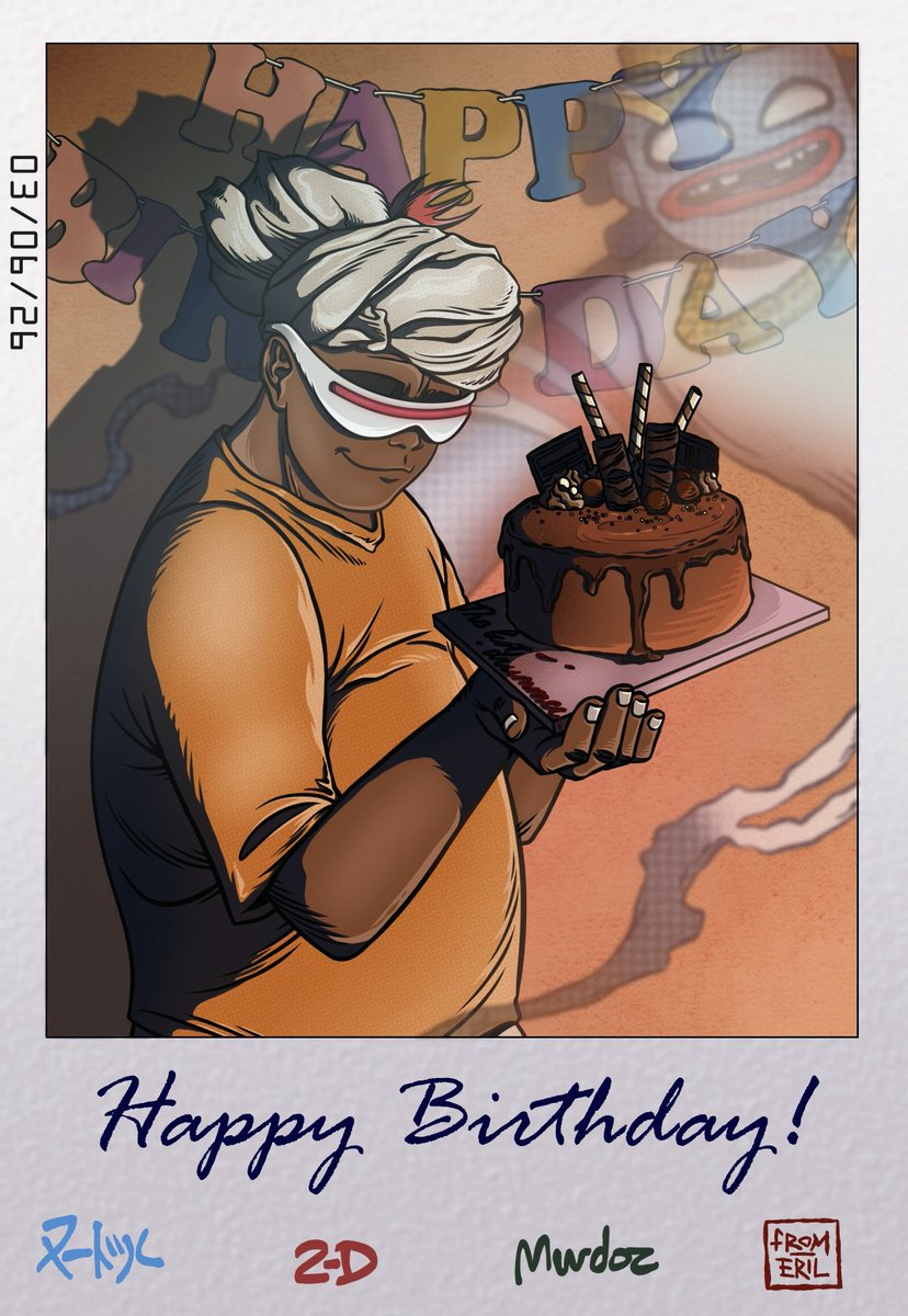 from_eril's tweet photo. Happy birthday Russel!! 

#gorillaz 
#gtwt https://t.co/6VKrJI5G90