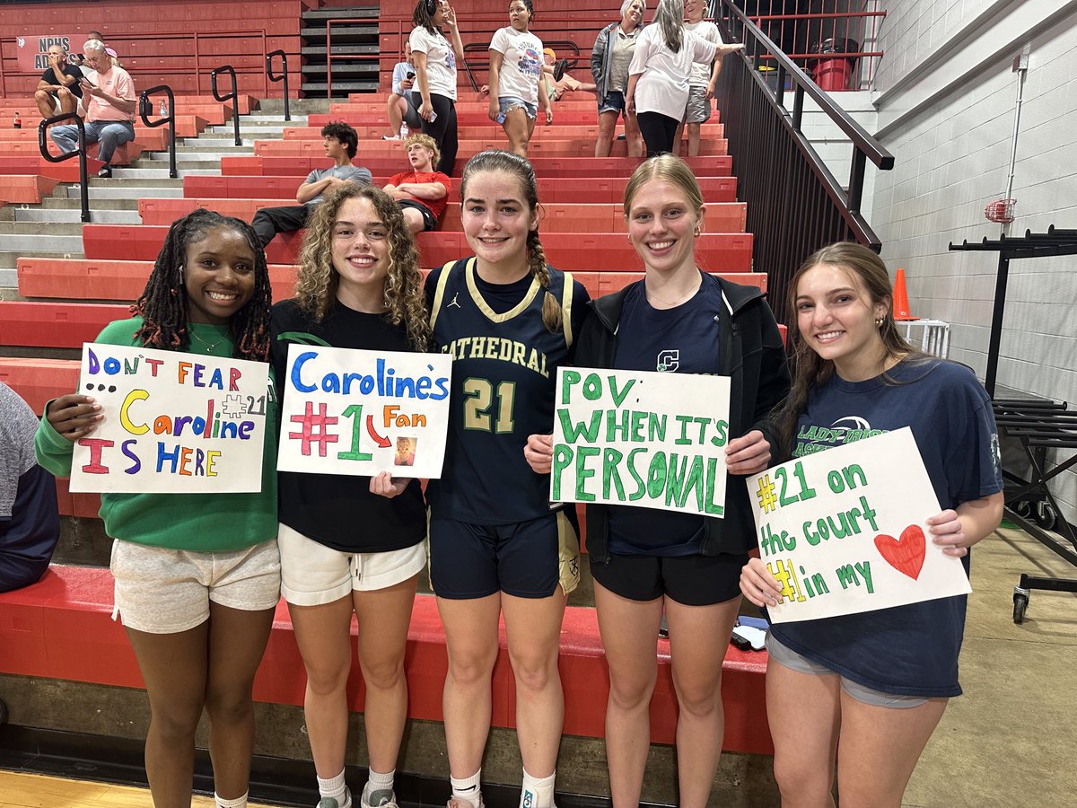 Cwiggins31's tweet photo. Had a great time last night at @IBCA_Coaches futures game. Shout out to my @cathedralgbb teammates and coaches for their support! Turned around tonight after practice to watch another lady Irish teammate win regionals! Great time to be Irish!☘️
@CathedralSoftb1 https://t.co/QlUihdEaFf