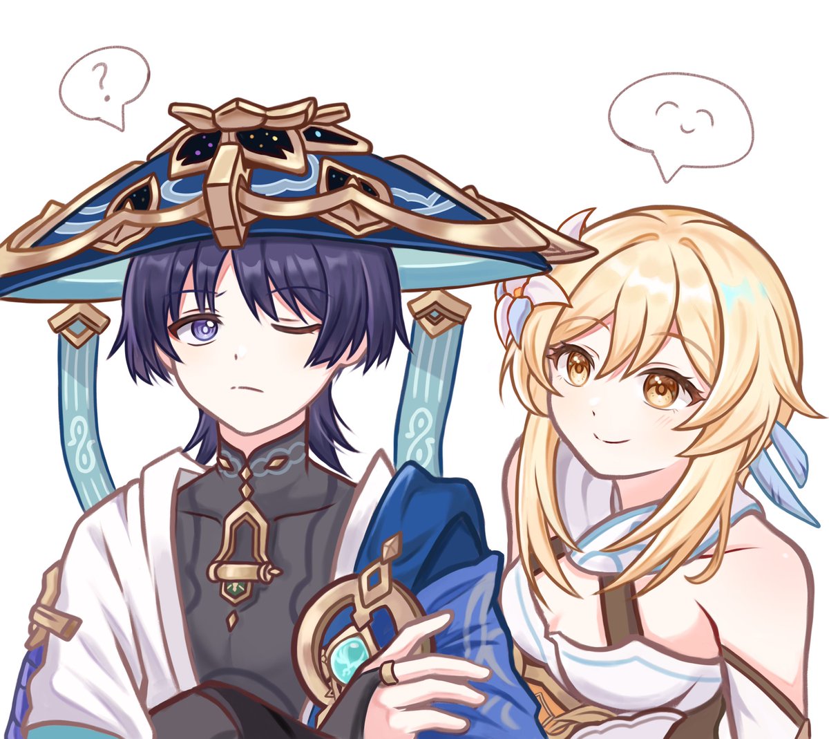 Cook0363's tweet photo. #GenshinImpact #Wanderer #Lumine https://t.co/jasuhdnu99