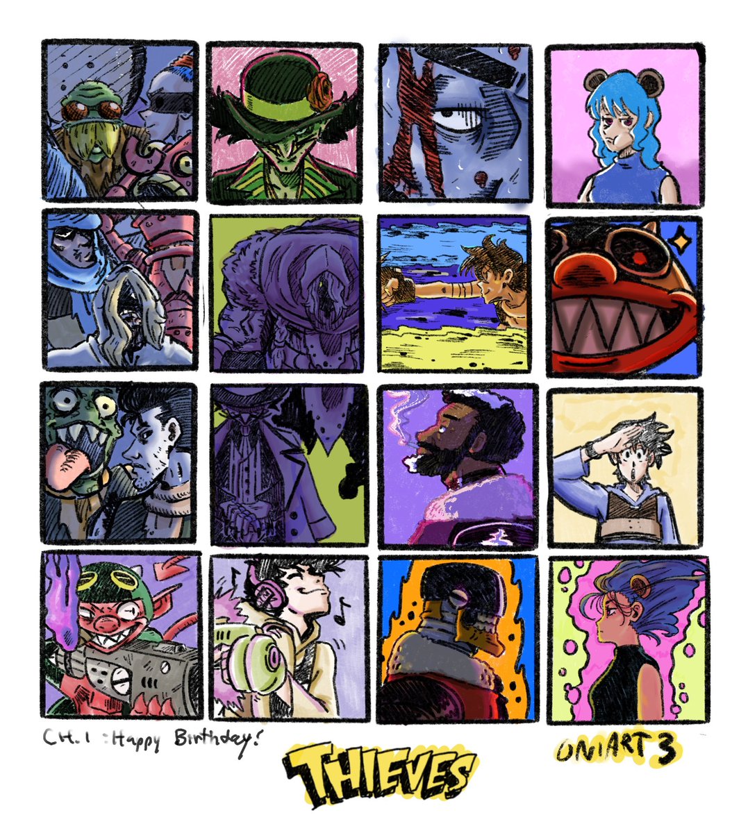 Oniart333's tweet photo. I gotta post about my manga THIEVES more! What am I durin https://t.co/RmyXPf10I4