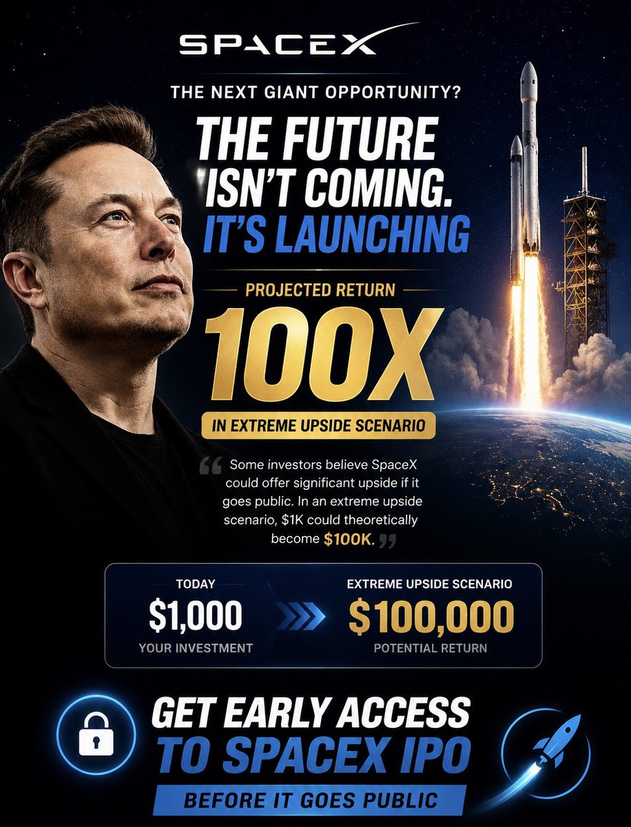 bstoneresearch's tweet photo. SpaceX gonna be a movie.🍿🚀

Get early access to SpaceX IPO, join before it goes public: https://t.co/txLw7upYhV https://t.co/HyaVGqicPY