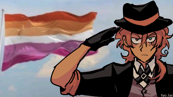 fyo_lai's tweet photo. lesbian chuuya for pride month.... https://t.co/betmVZ12hI