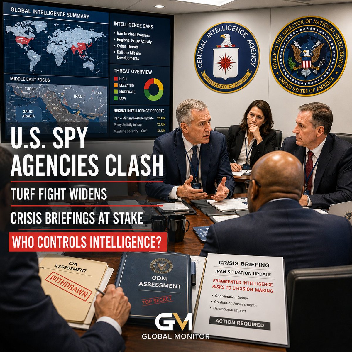 global__monitor's tweet photo. 🛰️ Reuters reports a turf dispute between top U.S. spy agencies, raising questions about intelligence coordination during active crises. #GlobalMonitor #OnlyFacts #NewsBrief https://t.co/9WynJ9f5G0