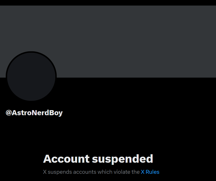 ToddDecker's tweet photo. For some reason, @AstroNerdBoy got suspended. I reached out to him. He checked and saw this. https://t.co/F7aXb9yN1h