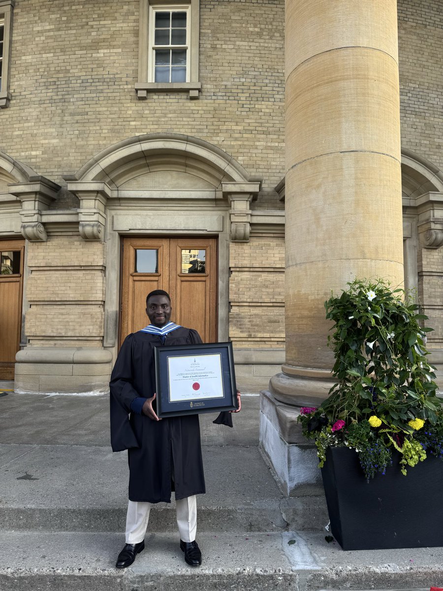 iamnaturinda's tweet photo. Two years later,
Master of Health Informatics

University of Toronto

Class of 2026. 🎓

The Journey was the Reward!

#DefyGravity #UofTGrad26 https://t.co/Td04khMulz