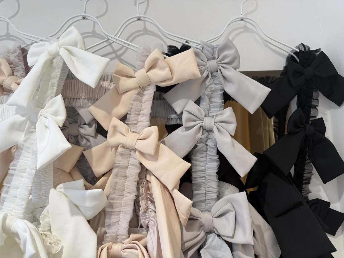 ▷再入荷情報 Tulle ribbon harness オフホワイト/ピンク/アイスブルー