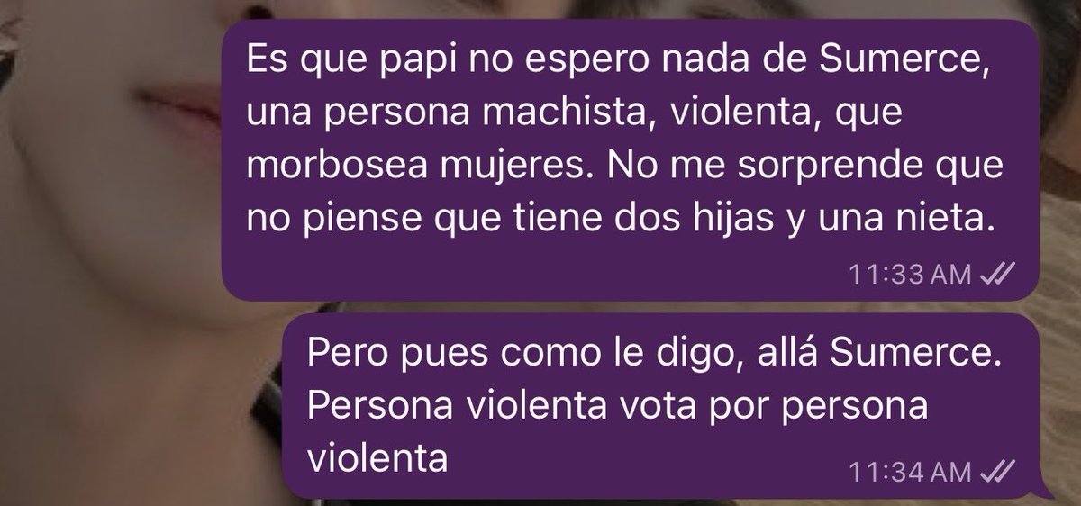 nbc2pm's tweet photo. Yo no espero nada de mi papá. Porque lo que dije es verdad SÓLO UNA PERSONA VIOLENTA PUEDE VOTAR POR UNA PERSONA VIOLENTA. 

#MascotasLibresDeAbelardo
#CeroToleranciaAlMaltrato
#AbelardoNoPasara https://t.co/OrzekUCiK4
