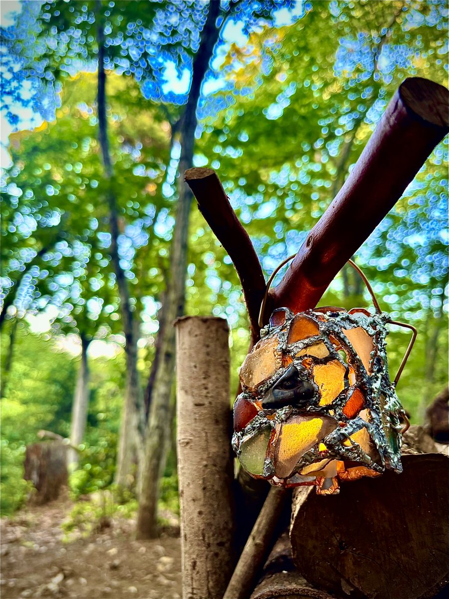 TGCAMP1's tweet photo. 【ランタンシェード〜鬼の宴〜】 

＃拾い物創作物
＃ランタンシェード
＃ビーチコーミング 
＃不完全作品
＃鬼 https://t.co/2pnWofXkxi