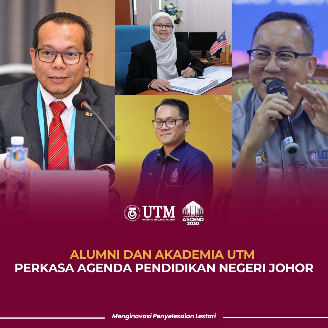 utm_my's tweet photo. Alumni dan akademia Universiti Teknologi Malaysia kini menerajui ekosistem pendidikan Johor menerusi pelbagai inisiatif strategik.

https://t.co/XQrDab0WJe

#UTMNews
#UniversitiTeknologiMalaysia
#KeranaTuhanUntukManusia
#UTMASCEND2030
#MenginovasiPenyelesaianLestari https://t.co/et86OEIUNi