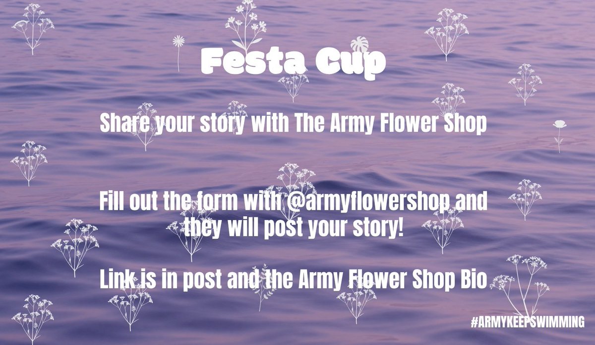 armyflowershop's tweet photo. ARMY KEEP SWIMMING 🏊🏽‍♀️

Submit your Keep Swimming story of encouragement, endurance, love - ways that you kept swimming - into the shop. 
Then checkout stories from other #BTSARMY 

🔗https://t.co/nbVVqkrcKk

Let's go hard for Swim!🎵

https://t.co/5zGsclpaEM

#ARMYKEEPSWIMMING https://t.co/C4BqHIJYvu