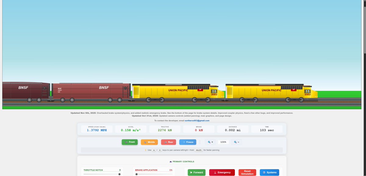 thaonlyjonathan's tweet photo. I'm creating the worlds most advanced web based train simulator. Literally the most advanced. 

I won't stop working on this until I'm dead lmao. I think soon I'll convert this to 3d in ThreeJS. https://t.co/XtOSJ3dmh3