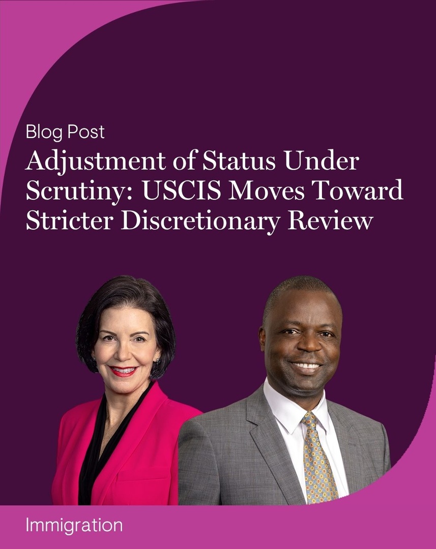 AttorneyBernie3's tweet photo. Otieno Ombok and Amy Peck highlight the recent policy memorandum asserting that adjustment of status is an extraordinary discretionary benefit, moving USCIS towards stricter discretionary review. https://t.co/vZjsXZ3eSH https://t.co/vRMVtcDmCI