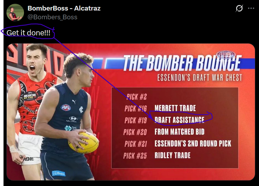 SimonDavisTas's tweet photo. @Bombers_Boss @WizardEnjoyer5 @Sivixio28 Backtracking does seem like the appropriate term here https://t.co/nopPe5rpws
