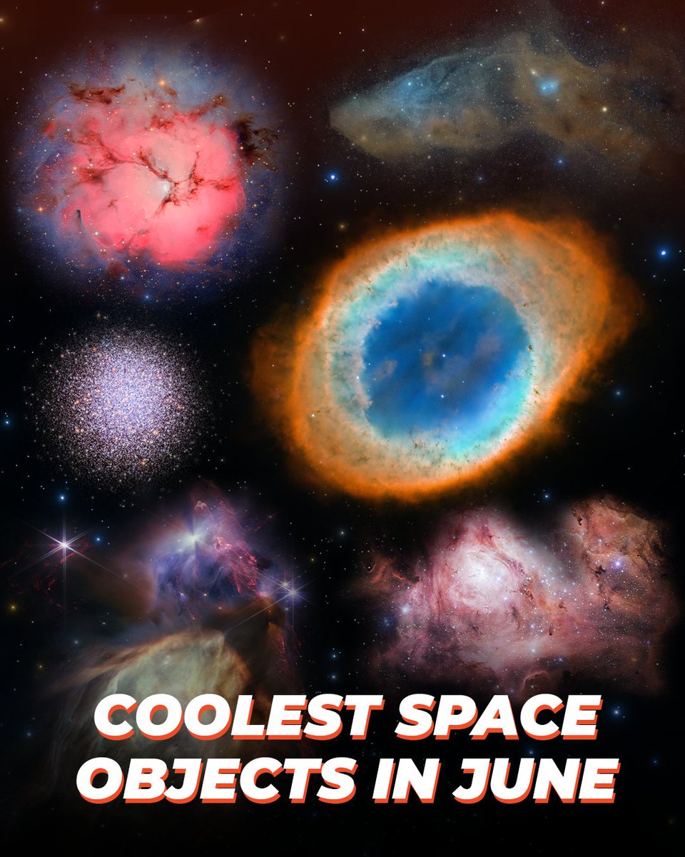 StarWalk's tweet photo. Looking for June astrophotography targets? 🌌

This month offers a stunning lineup of deep-sky objects: the Ring Nebula, the Blue Horsehead Nebula, the Rho Ophiuchi Cloud Complex, the Trifid Nebula, the Lagoon Nebula, the Great Globular Cluster in Hercules, and many more.

See how to find and photograph them:
https://t.co/tZCVbomEFI