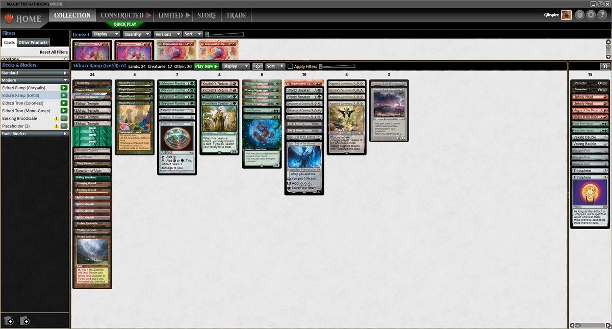 Giltspire's tweet photo. Going live with Eldrazi Ramp over on Twitch! https://t.co/a5DR0qYPKQ #MagicTheGathering #MTGOCreator https://t.co/qVVgJVYREp