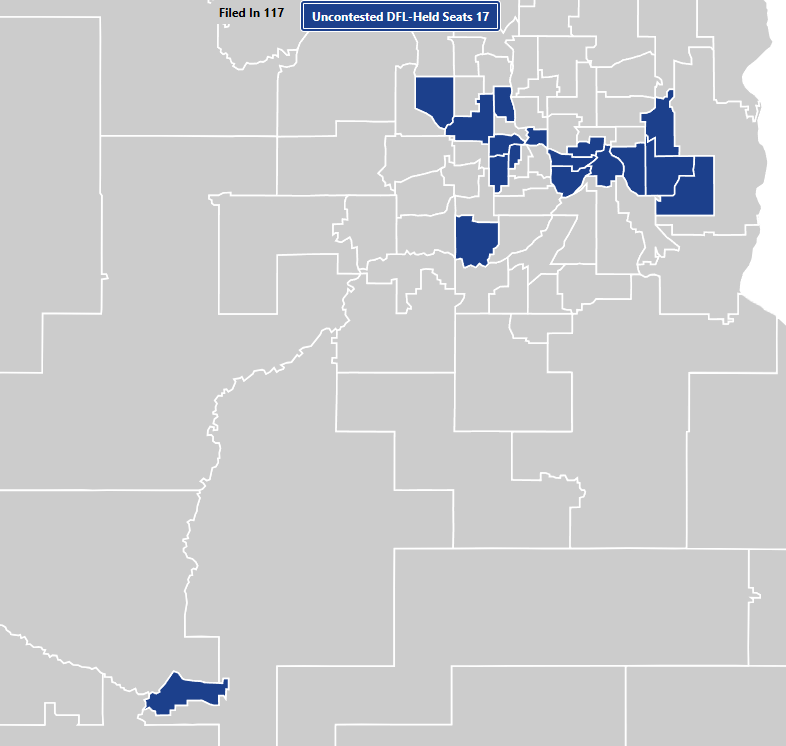 s0phistry's tweet photo. Candidate Filings have closed in Minnesota. For the first time in history, the MN DFL has filed candidates in every state house and senate seat. Meanwhile, the MN GOP has left 4 DFL-held Senate seats and 17 House seats uncontested (the most since the 1974 Watergate Wave) https://t.co/ZVT13uAUC6