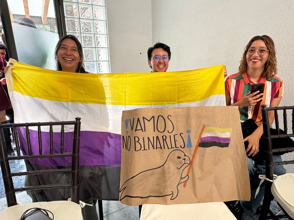 FueraCloset_AC's tweet photo. Este acto representa un primer paso para allanar el camino a las personas que se identifican bajo un espectro más allá del binarismo de hombre-mujer y, con ello, que sus derechos sean reconocidos, protegidos, promovidos y respetados por el Estado. (2) https://t.co/BqWvlZiZc5