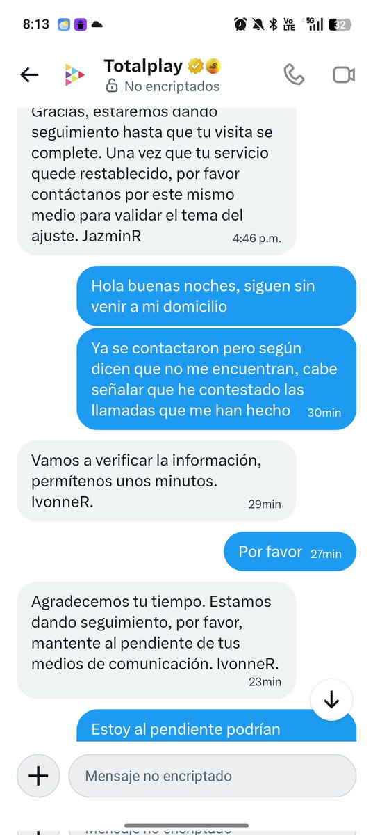 Monik_Gran's tweet photo. @totalplaymx Les recomiendo que no contraten total play, si se quedan sin internet no les van a dar respuesta, sus asesores son una basura por todas las vías estuvieron dándonos largas. Llevo tres días sin internet y no atienden las quejas solo te traen en el puro "espere un momento" https://t.co/pTsVCKjqet