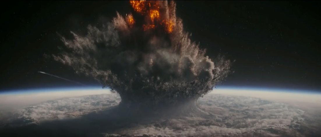 PredisioJAdams's tweet photo. @PenseesofPascal It was shown later definitively in Rouge One (but implied in Return of the Jedi) that the Death Star can do lower power shots and the one we see in Rouge One is 100% an extinction level event that no person on the planet would be able to survive (but the planet exists still) https://t.co/L50wxs38To
