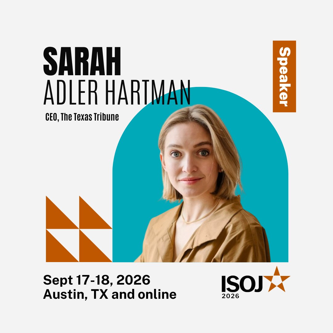KnightCenterUT's tweet photo. Meet our speakers! (more to come 🚨)

Prepare yourself for keynote sessions, panels and networking events at the International Symposium on Journalism! Join us in Austin or online on Sept 17-18, 2026 ✨

Register now here 👉 : https://t.co/E8B7bJgPTS https://t.co/UqQBgtdIvR