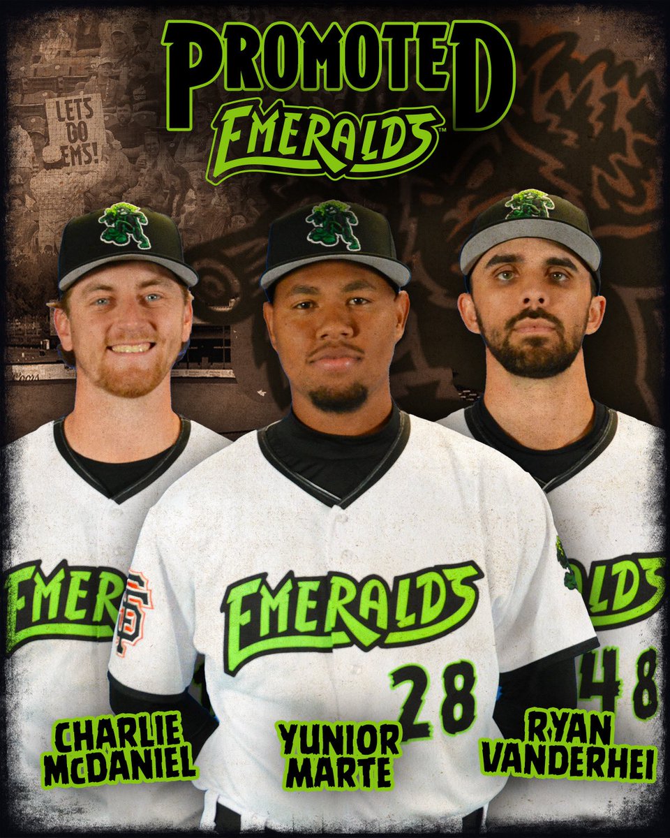 EugeneEmeralds's tweet photo. Five Ems are headed to AA Richmond! 🚀 Congrats to Marte, McDaniel, Vanderhei, Sio &amp; Perez. 

Go shine, fellas! https://t.co/eMte7MNF5F