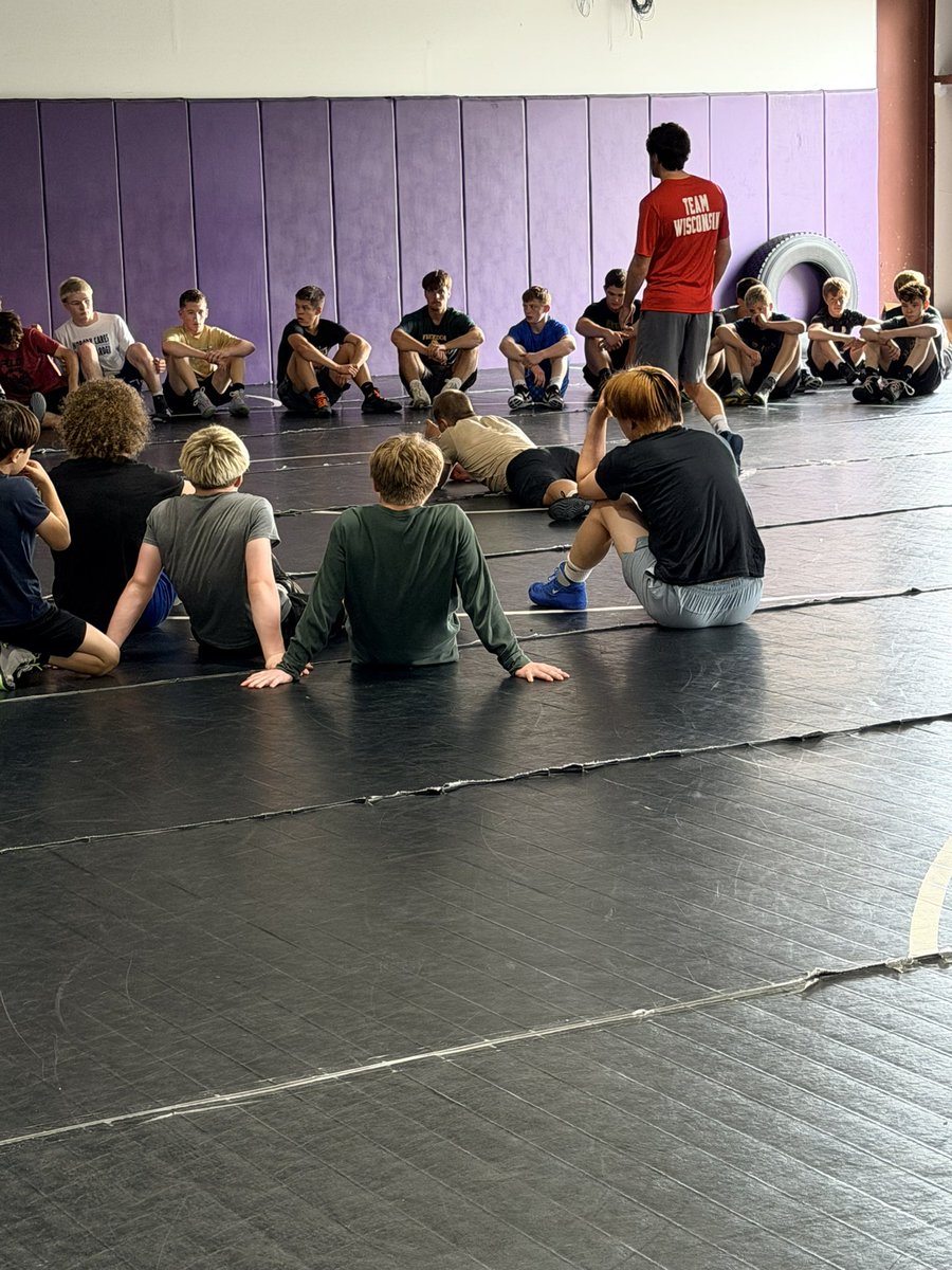 WIWrestlingFed's tweet photo. 📸 from the final Greco camp for the WWF spring training series 🔥 This is what it’s all about. We can’t wait to invite you back for the 2027 series. Until then, good luck to the wrestlers headed to National Duals and Fargo, and thank you for preparing with us and YOUR team!! https://t.co/6ZVf6ENOTz
