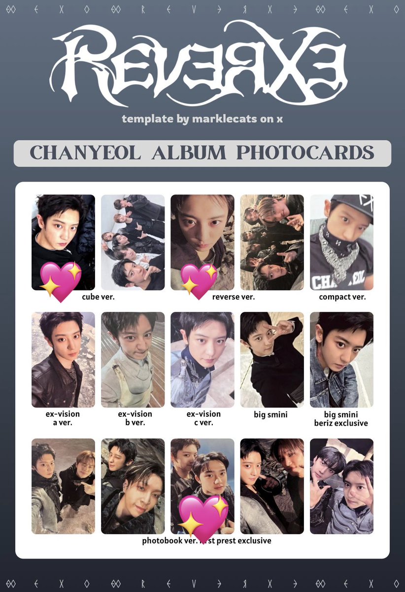 exo_cy_m's tweet photo. EXO  REVERXE  トレカ  交換

【譲】レイ、カイ、ユニット

【求】チャニョル💖(同種)

本日6/3に手渡し、または郵送での交換希望です！
お気軽にお声掛けください🙇‍♀️ https://t.co/HP84ci7qXT