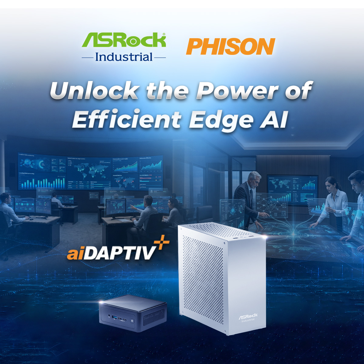 AsrockComputer's tweet photo. Today, we're excited to announce our collaboration with PHISON Electronics to redefine what local AI deployment can look like at the edge.
By combining ASRock Industrial's Edge AI platforms with PHISON Electronics aiDAPTIV™ memory expansion technology.
https://t.co/nFN63uTBvz https://t.co/eBZ5uY1jnx