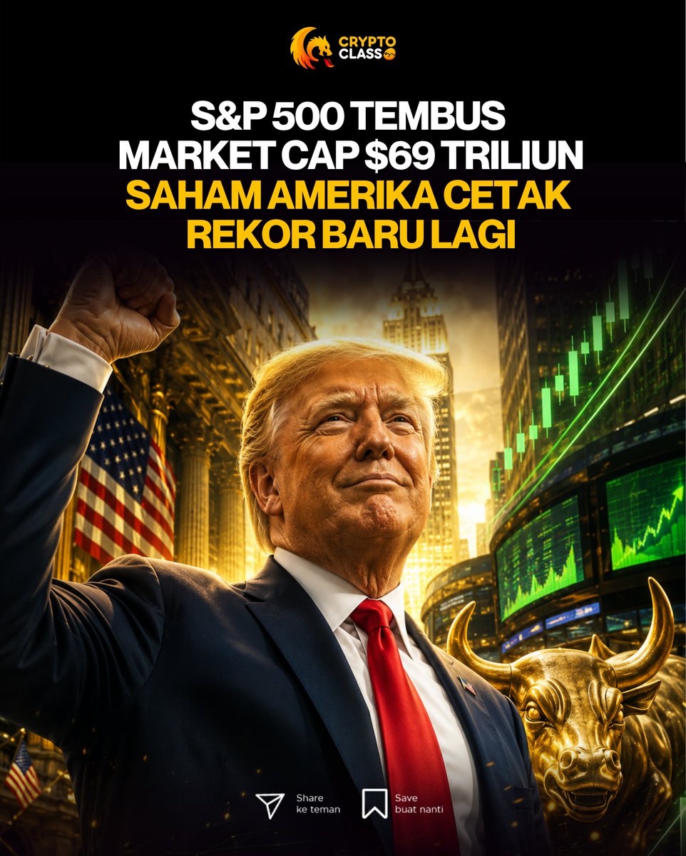 CoinKami's tweet photo. S&amp;P 500 TEMBUS
MARKET CAP $69 TRILIUN
SAHAM AMERIKA CETAK
REKOR BARU LAGI

#SP500 #SahamAmerika #MarketCap #WallStreet #CryptoNews #Bitcoin #Investasi #MarketGlobal #EkonomiGlobal #CryptoClass https://t.co/7U1xJTkkBD