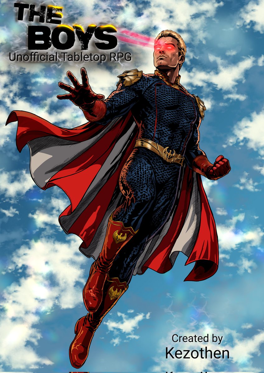 kezothen's tweet photo. THE BOYS UNOFFICIAL TTRPG

This is a non-profit fanmade and unlicensed project featuring an original game system dedicated to @TheBoysTV. All characters and trademark credit is to @therealKripke. I only did the artwork within. The project is currently WIP.

#TheBoys, #artistofx https://t.co/gp111Oh2dE