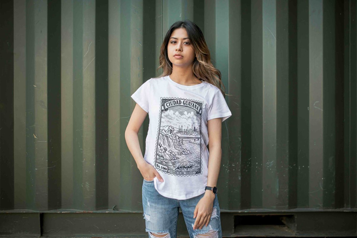 pedrollobet's tweet photo. #tshirt Merch nueva, emulando una estampilla alusiva a Cd Guayana https://t.co/ytmyfI2DJ2 https://t.co/jVlXSOZ9xv