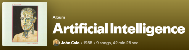 melonmalone66's tweet photo. @glitchigoo Erm! John Cale has an album titled Artificial Intelligence!
Blatant use of AI!!!! https://t.co/bgxNgBK5xV
