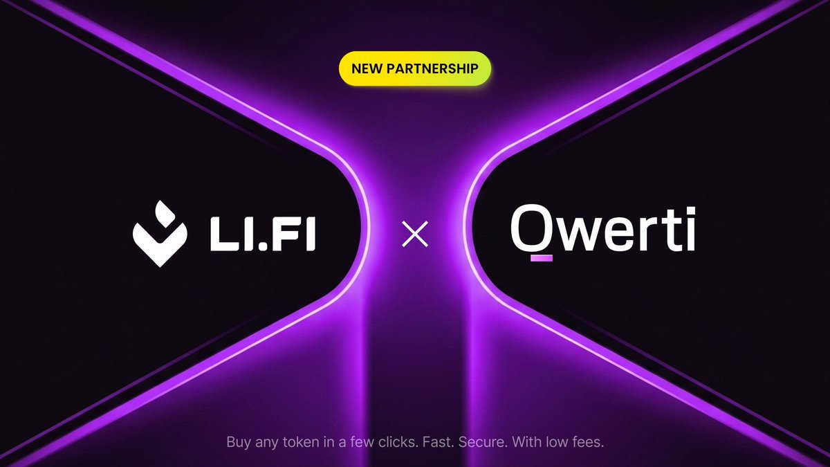 Hasnain007861's tweet photo. 𝐁𝐢𝐠 𝐍𝐞𝐰𝐬

@QwertiAI AI has partnered with @lifiprotocol to make DeFi easier for everyone.

this integration brings powerful cross-chain technology directly into the 𝐐𝐰𝐞𝐫𝐭𝐢 Exchange helping users access the best routes and liquidity across many blockchains  all in one place.

with this, users can:

- get better prices with smart routing
- access liquidity from 30+ protocols across 70+ chains
- buy tokens easily even as a beginner

𝐐𝐰𝐞𝐫𝐭𝐢 is building a system where anyone even new users can enter crypto without confusion or complexity.

everything is designed to be simple, fast, and smooth.

this is a big step toward making Web3 truly accessible

are you bullish on Qwerti?