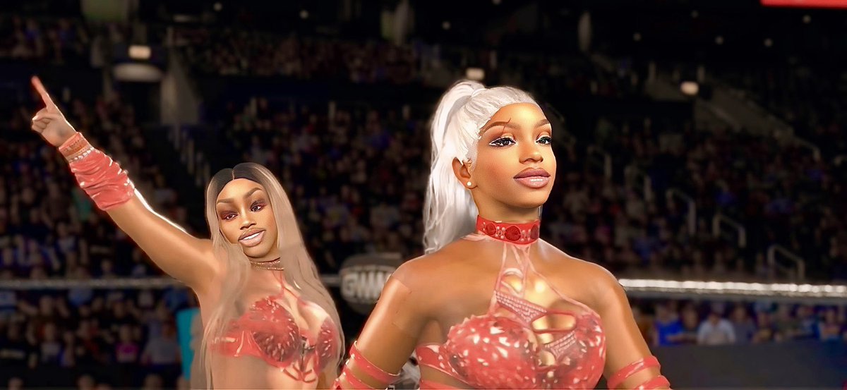 TheGorgeous2K's tweet photo. Debuted tonight on #GWW alongside my sister and tag partner @LedesnaLaurant &amp; the Grindhouse universe energy was unmatched 🫦 Check out @GWWisYOU to tune in and see our debut match 🎀 #BADDIESOFGWW https://t.co/wKaH7GYVL0