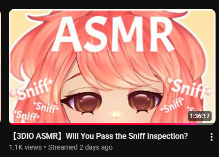 SyrupYapper's tweet photo. What do you mean my sniffing asmr stream has over 1k views now..... 😀 https://t.co/gtBf2JTNnS