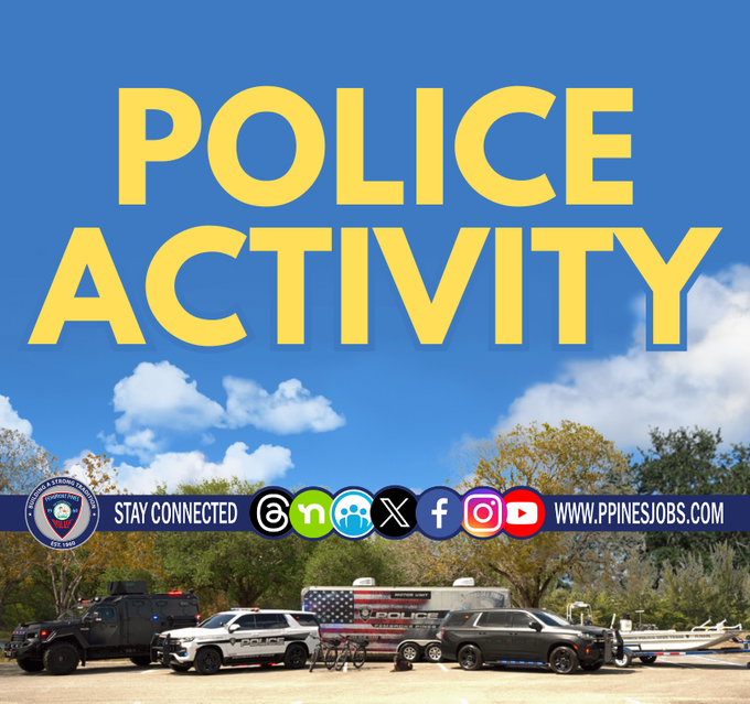 PPinesPD's tweet photo. ATTENTION RESIDENTS AND DRIVERS: Officers are working an active investigation inside the Camden Portofino community (108th Ave and NW 3rd ST). 
Please avoid the area and stay indoors https://t.co/jP7nAKiV6s