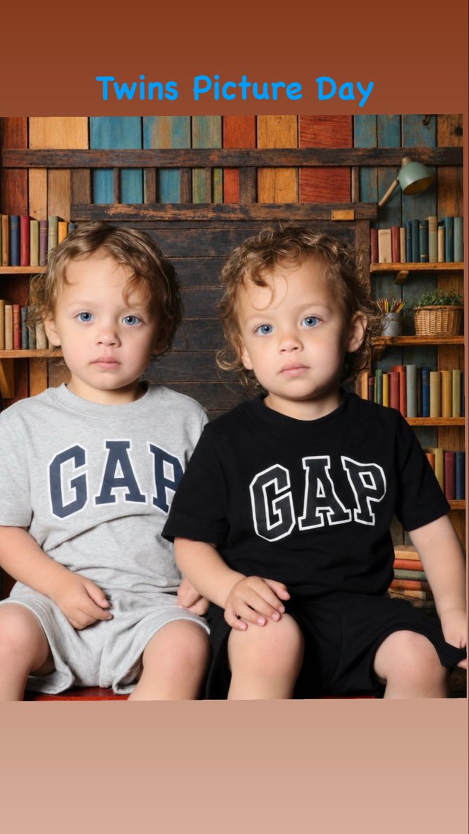 warning_85's tweet photo. The #BabyGAP twins https://t.co/s95hkWVify