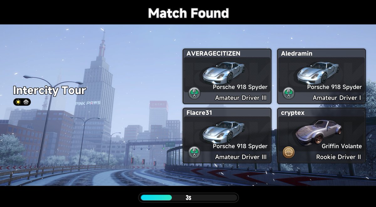 CryptexSSBU's tweet photo. @NTE_GL congrats on making pvp races practically unwinnable without the porsche 

i found exactly one race where i didnt have to play against 3 porsches in the like 30 minutes https://t.co/GAf8unNLBD