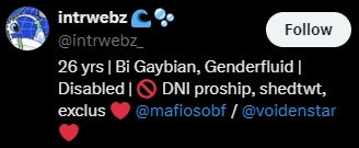 SumRandomUser1's tweet photo. @QuasarrSpartan grown ass man btw 💔 how are you 26 and saying you're fucking :3gender get a JOB https://t.co/m4o1TQl0fO
