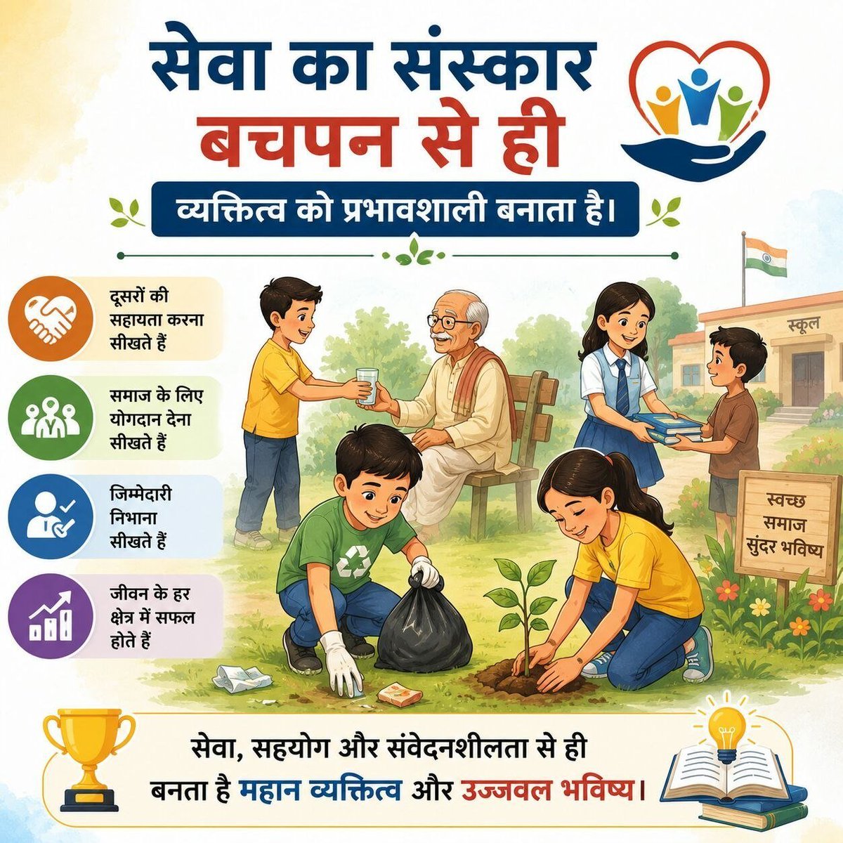 ojaswihindustan's tweet photo. Years ago Sant Shri Asharamji Bapu initiated #BalSanskarKendra , noble &amp; revolutionary move which focuses on Samagra Vikas of Children by inculcating Naitik Moolya &amp; cultural values in them. Currently 17,000+ Bal Sanskar Kendra are running across nation shaping Children's future. https://t.co/eeGNIlFvLo
