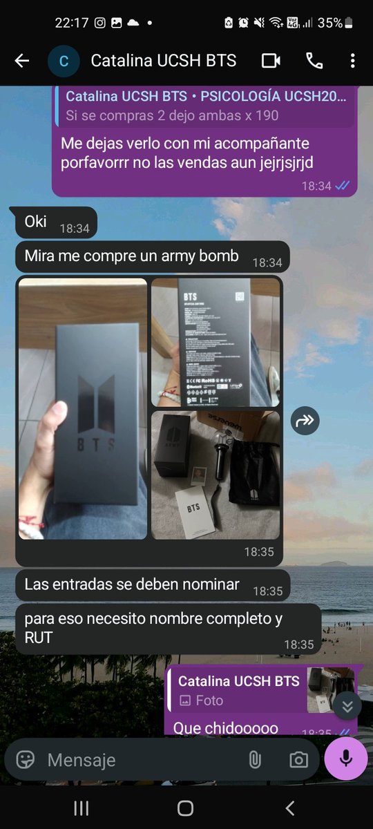 rainberrytear's tweet photo. ESTAFA CONCIERTO BTS CHILE⚠️
Ojito que esta persona está intentando estafar. De alguna forma entra a los grupos de whatsapp de distintas universidades y ahí comenta que vende entradas para el 17, que las puede dejar en cuotas, etc. Intentó estafar a +
#BTS_Santiago #Chile #Army https://t.co/AZWzAGvVkN