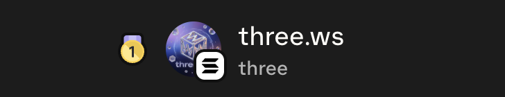 0xRichNormie's tweet photo. $three is now #1 trending on @phantom https://t.co/1T9qVD2YGk