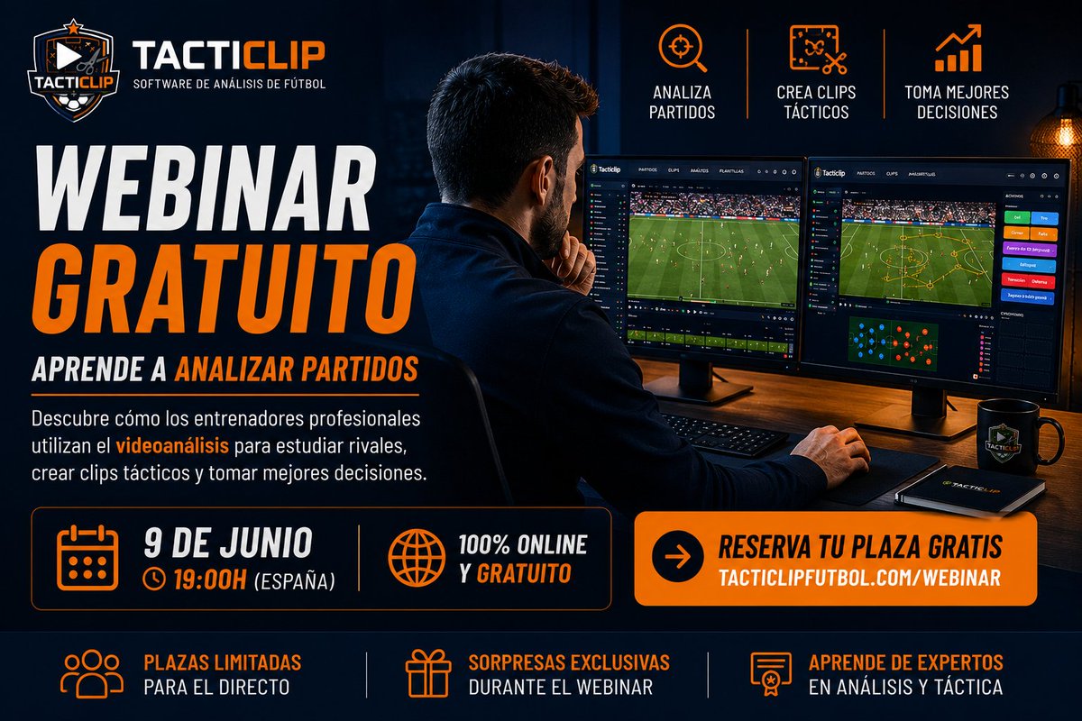 toplidercoach's tweet photo. 💣 El webinar que muchos entrenadores estaban esperando.

Descubre cómo analizar partidos, estudiar rivales y transformar datos en decisiones que ayuden a ganar más partidos.

🎥 Gratis
📅 9 de junio

👉 https://t.co/WRf59TFcQm https://t.co/6XvNr7mhXd