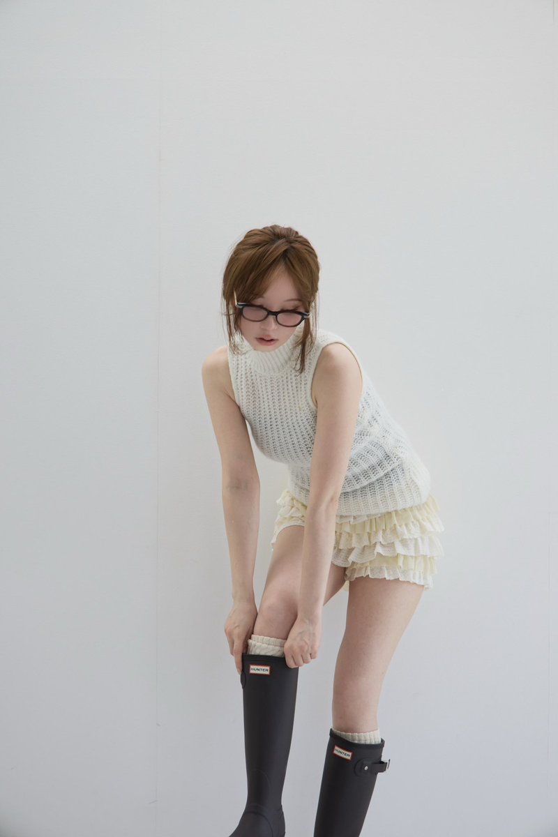 Meg fluffy tops color white/pink ¥9,900-tax in 肌触りの良いサマー 