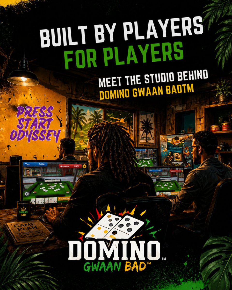 4pixelplaya's tweet photo. Built by players, for players. 🎮
Step inside the studio behind Domino Gwaan Bad and see where strategy, creativity, and Caribbean vibes come together. Every move you make is shaped by a team that knows the game inside out.
Join the community, download the game.
#DominoGwaanBad https://t.co/LyYC3guAjV