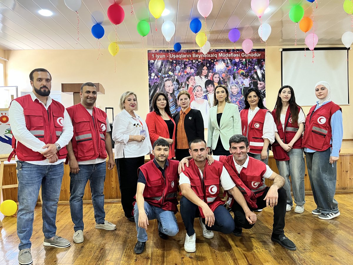 AzRedCrescent's tweet photo. A festive event was organized in Sumgayit city on the occasion of June 1 - International Children's Day. https://t.co/PZ4jGtUt1r