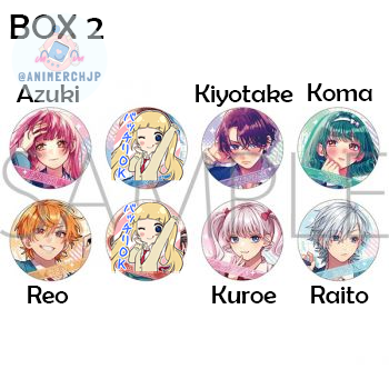 ANIMERCHJP's tweet photo. jpanis badge HoneyWorks each 440 yen (kotor JP), avail yang ada namanya. Bakal pesen di m0n0 nanti dan ada dc buat jajan merch lainnya. Yg minat boleh ke @/iroasin https://t.co/WPpMkjuO64