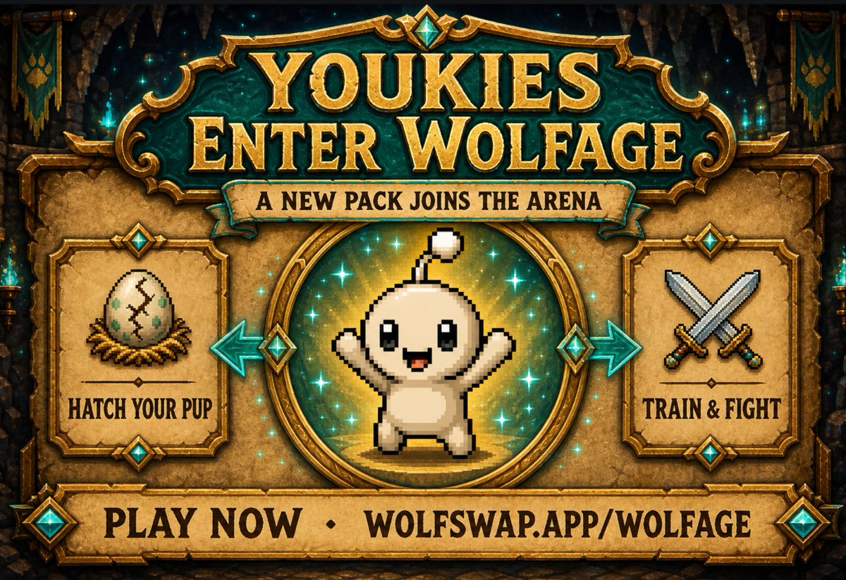 axldefi's tweet photo. Today we welcoming @YoukieVerse in Wolfage!

Base based, @ItsEshOnX and the team over there makes a fantastic job, and now they joining Wolfage and sharpen up their swords to put their NFTs at fight 

Join the space today to find out more about! https://t.co/5NfBFPngUp