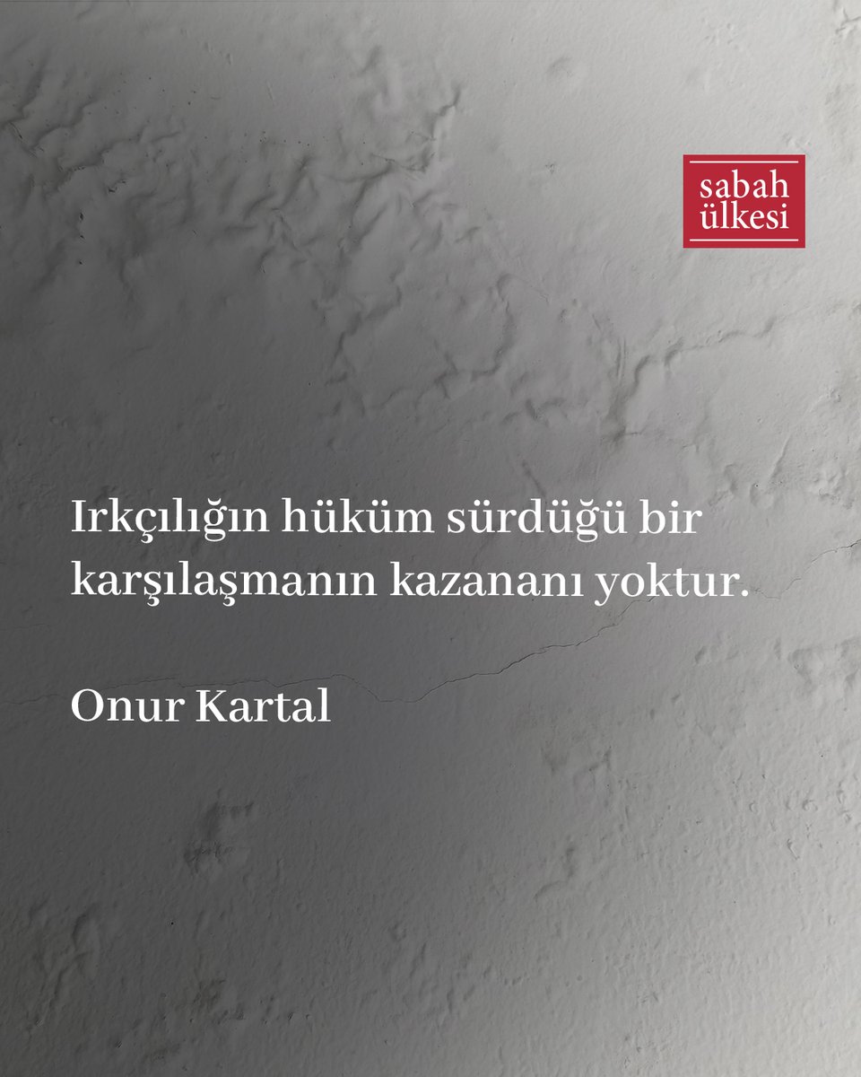 SabahUlkesi's tweet photo. Irkçılık... 

https://t.co/aszqoqA2L1

Onur Kartal https://t.co/qDhajBFyMk