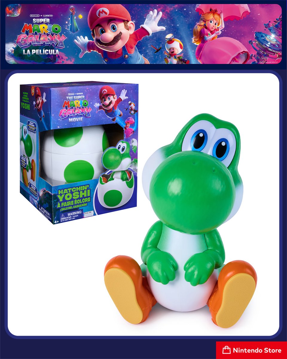 NintendoStoreES's tweet photo. ¡Haz que #Yoshi rompa el cascarón!

El huevo de Yoshi que eclosiona, de #SuperMarioGalaxy La Película, ya está disponible para reservar en #NintendoStore. 

👉https://t.co/Df5Fcy9bTU https://t.co/CMEFI7GXsG